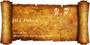 Uti Petra névjegykártya